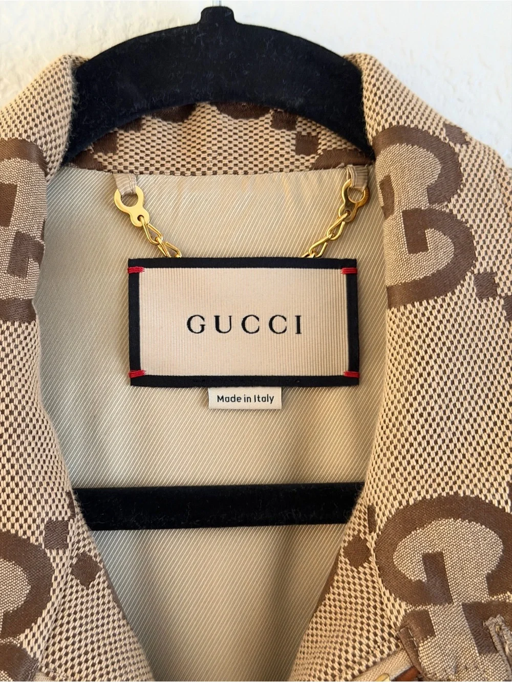 Gucci Jumbo Monogram GG Canvas Jacket AUTHENTIC